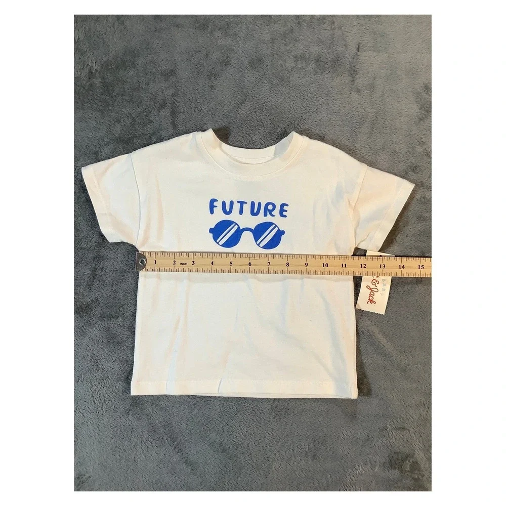 Cat & Jack Baby T-Shirt‎ 18M White Future So Bright Sunglasses Graphic Tee NWT